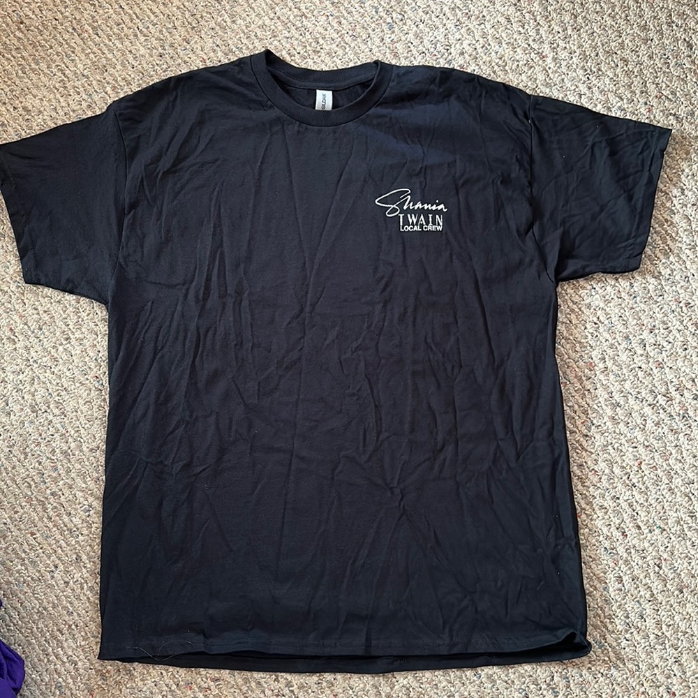 Shania Twain Local Crew Black T-Shirt Short Sleeve. Size XL. Will bundle all